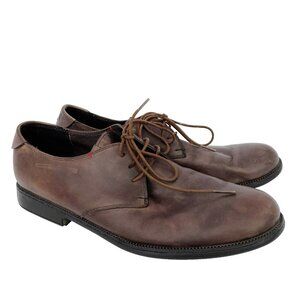 Camper Shoes Mens Size 44 US 11 Mil Brown Leather Oxford Lace Up Comfort Dress